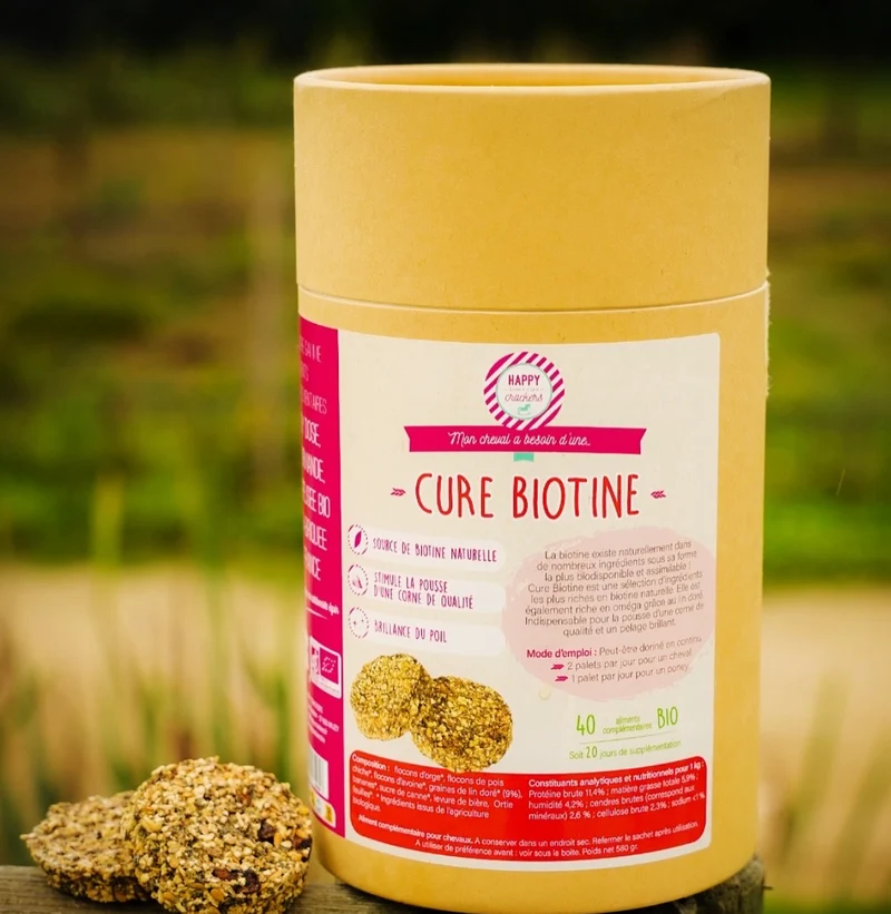 Cure de Biotine Bio pour sabots plus durs et pelage soyeux