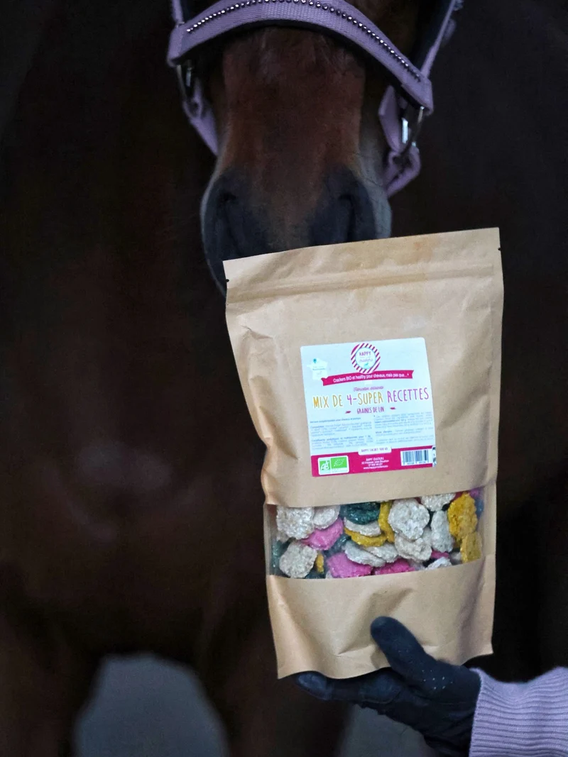 Friandise Cheval Bonbon Biscuit Crackers MIX 4 Recettes de Happy Crackers Bio