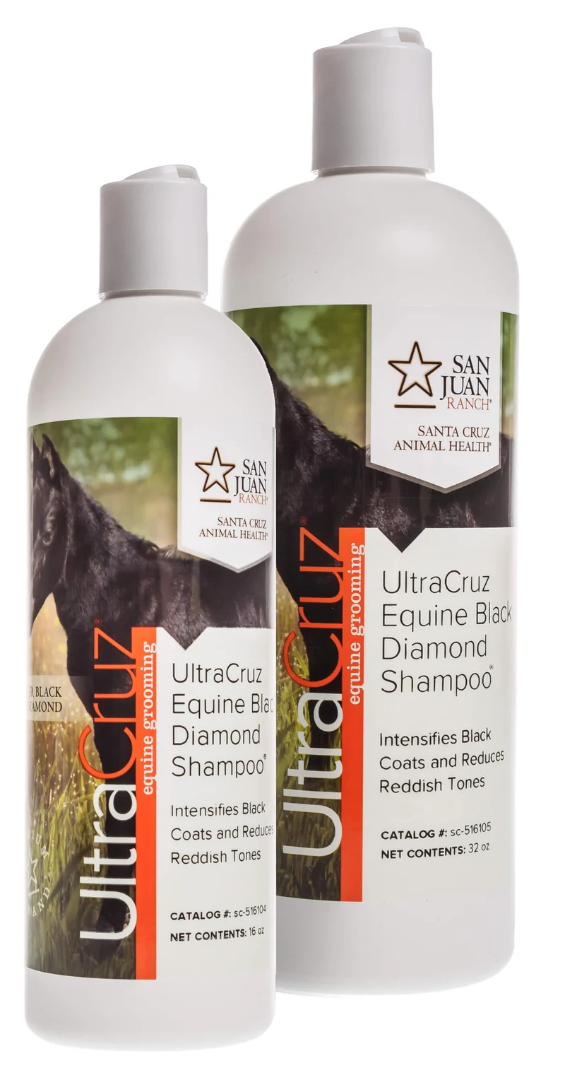 UltraCruz® Equine Black Diamond – Shampooing Cheval Robes Noires