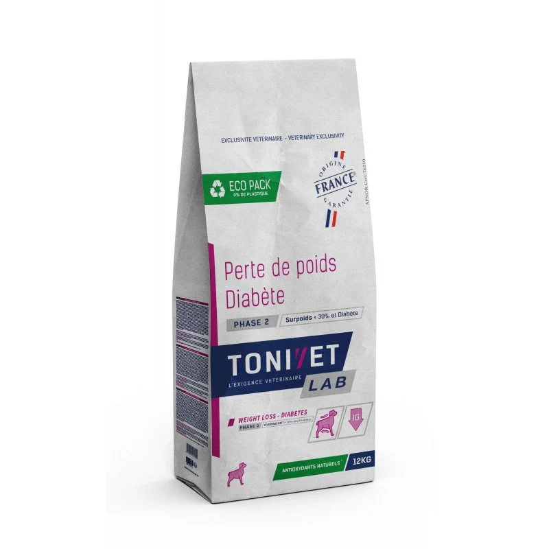 Anti-gaspi Croquettes Tonivet Chien Perte de poids Diabète phase 2