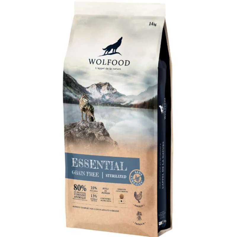 Anti-gaspi Croquettes Wolfood Essential Grain Free Sterilized