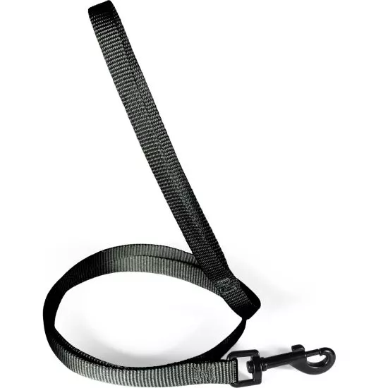 Laisse uni noire 1.20 m - Chien