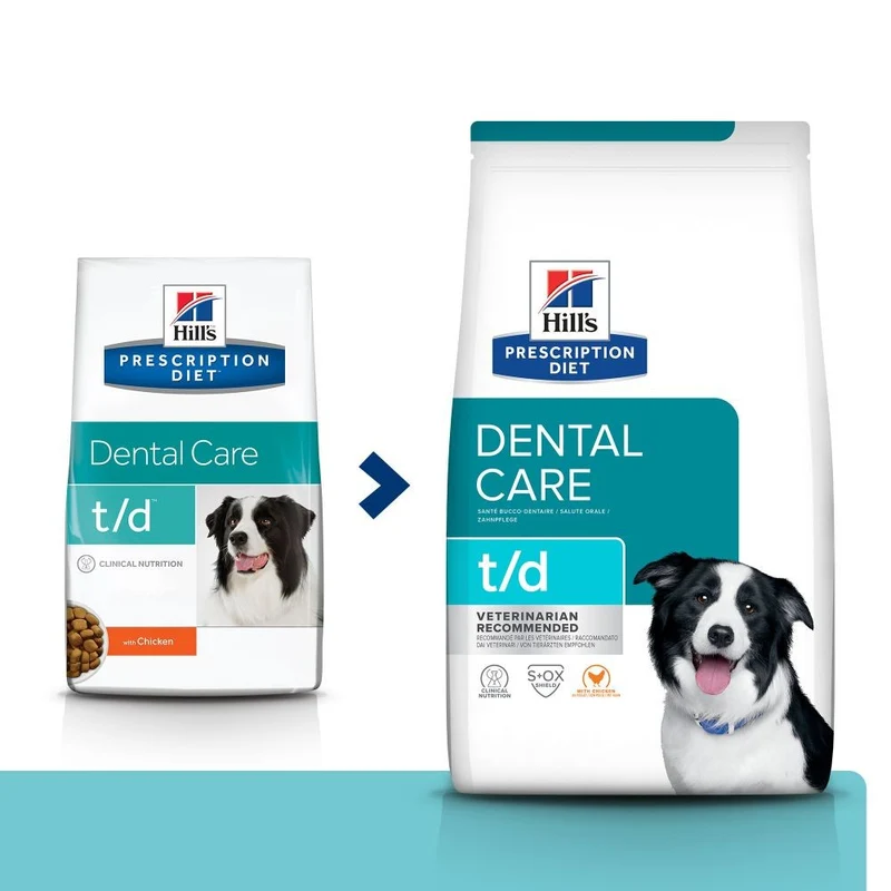 HILL'S Prescription Diet t/d Dental Care au Poulet - Croquettes pour chien