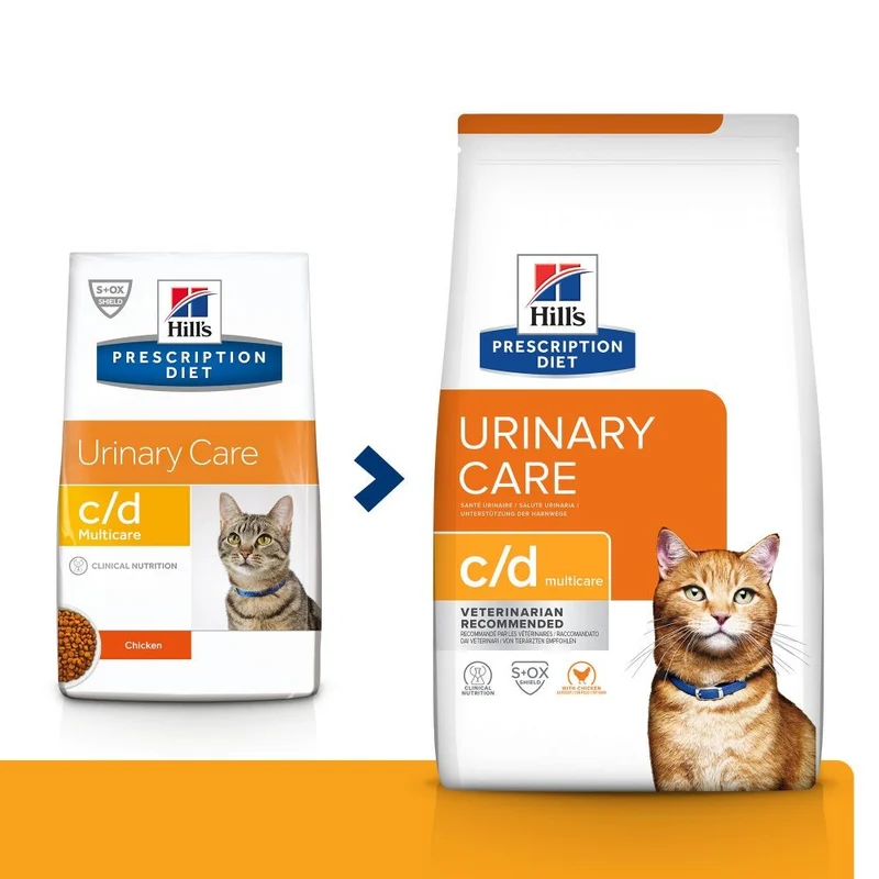 Hill's Prescription Diet c/d Urinary Care Multicare au poulet - croquettes chat