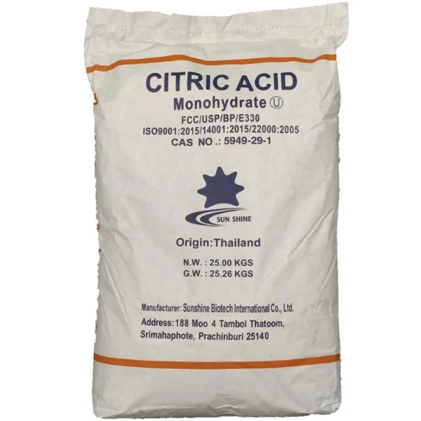 Citroenzuur - monohydraat foodgrade (E 330) - 25 kg