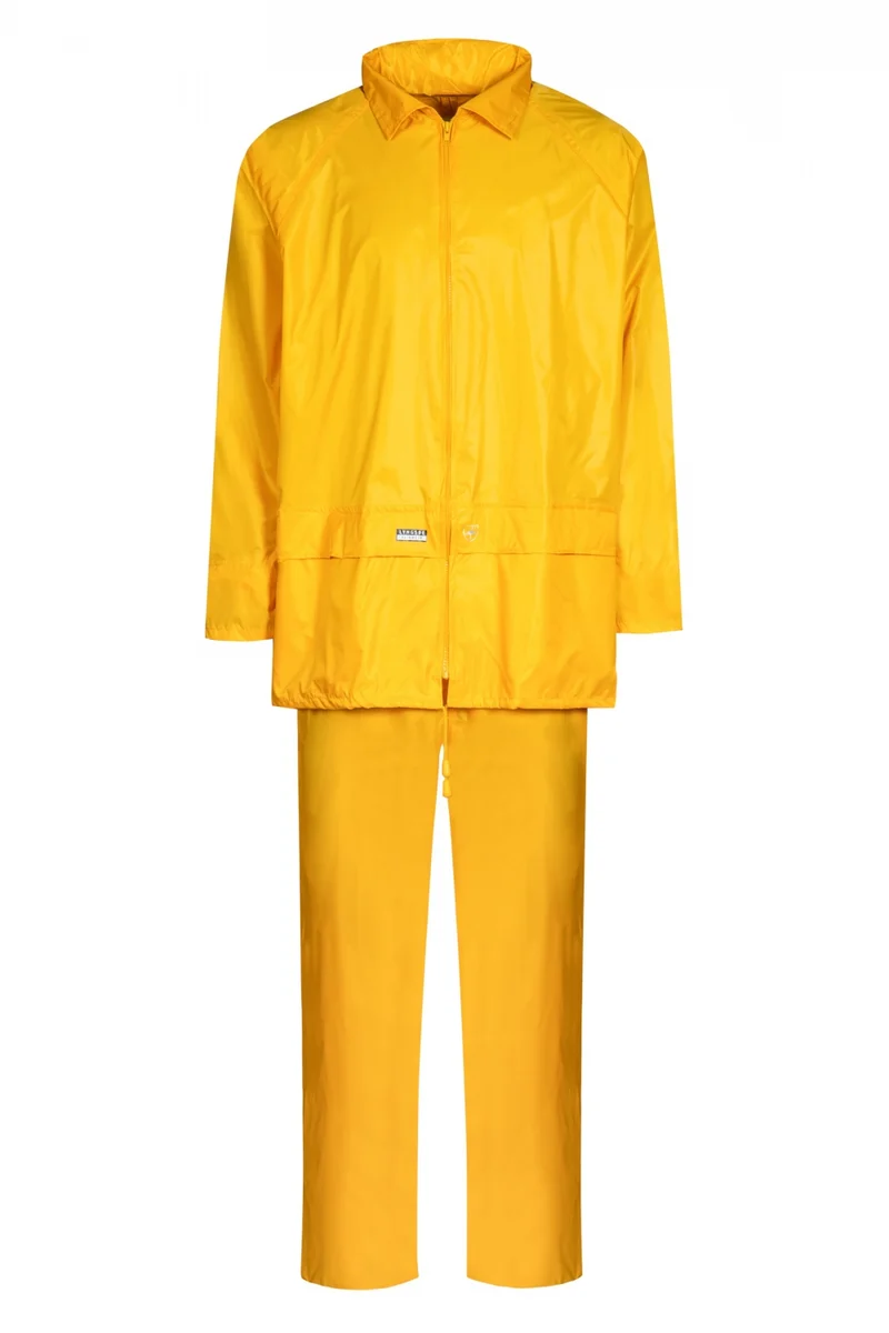 Regenpak jas + broek GEEL