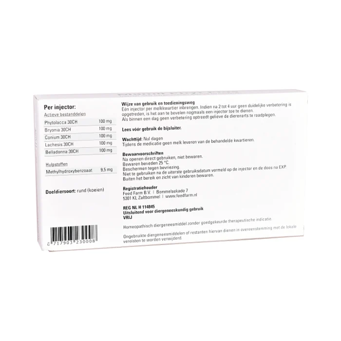 Mastitis injectoren Mamil Phyt Plus