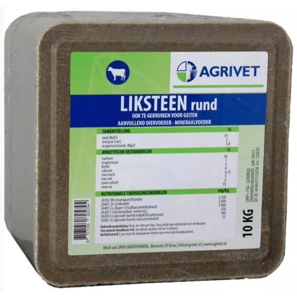 Liksteen Rund - geit 10 kg