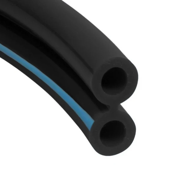 Pulsatieslang dubbel - 7x13 mm - rubber BLAUW - per LM