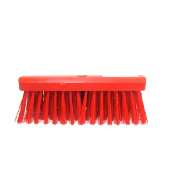 Straatborstel PVC kort - 30 cm - rond hout