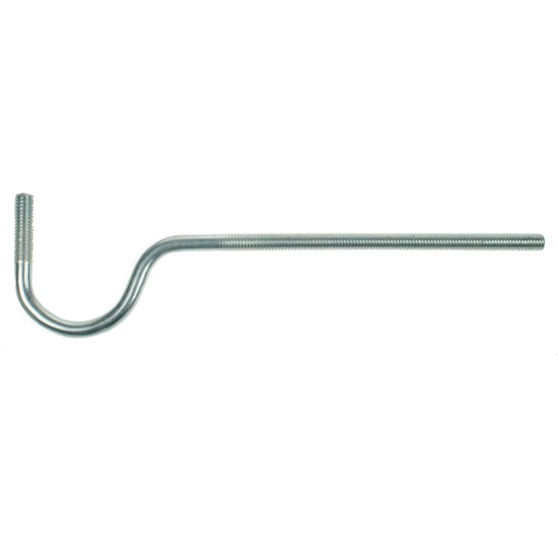 Isolatorsteunen (lang met zwanenhals, 25 cm) met M10 draad incl. 2 moeren voor betonnen palen