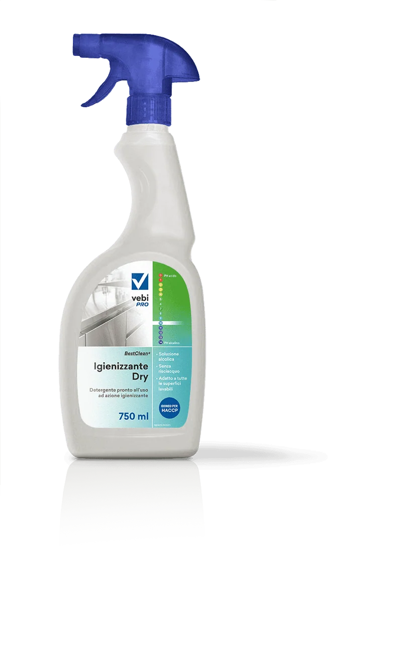 Detergente igienizzante senza risciacquo pronto all’uso Vebi BestClean Igienizzante Dry 750 ml