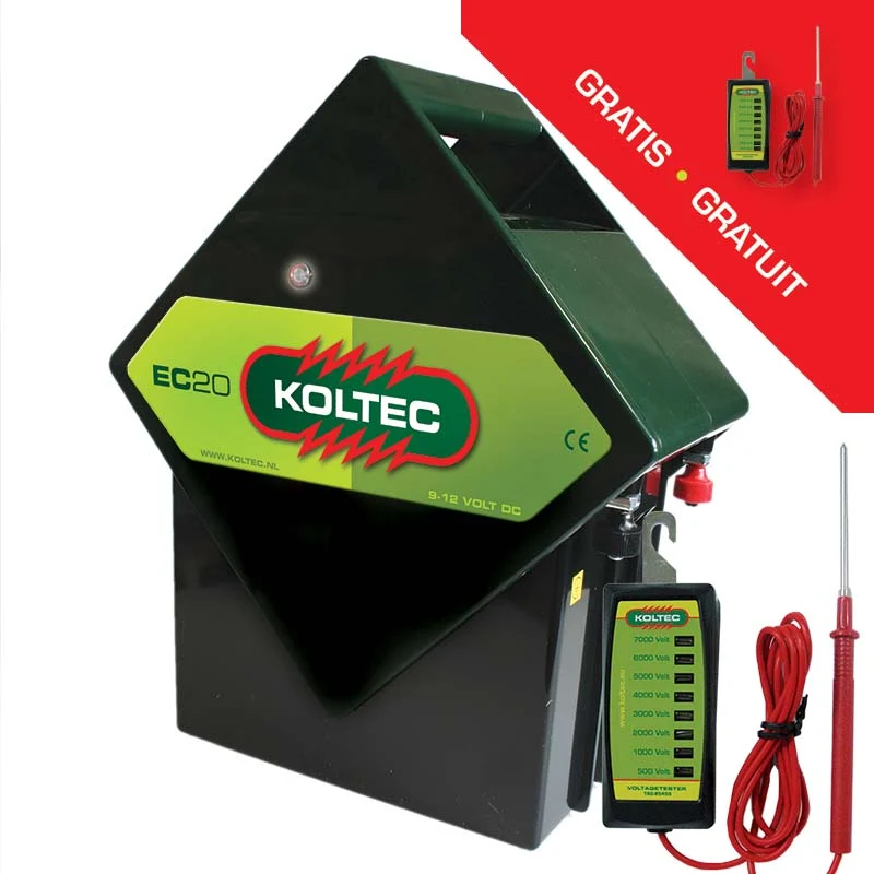 Batterijapparaat KOLTEC EC20, Incl. 8-traps tester