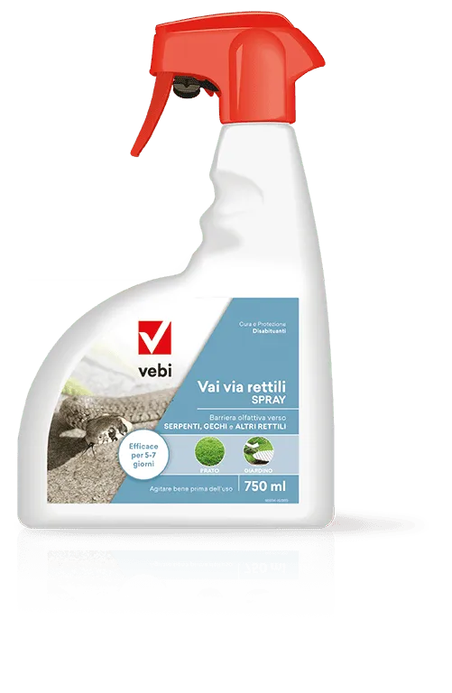 Disabituante olfattivo per serpenti, gechi e rettili Vebi Vai Via Rettili 750 ml