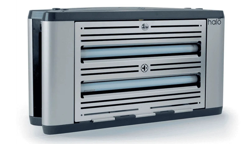 Lampada UV cattura insetti in alluminio Vebi Halo 2x30