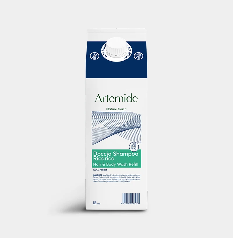 Doccia shampoo per hotel Beauty Escape Artemide Hair & Body Wash 1 litro DISPONIBILE IN 7 GIORNI LAVORATIVI