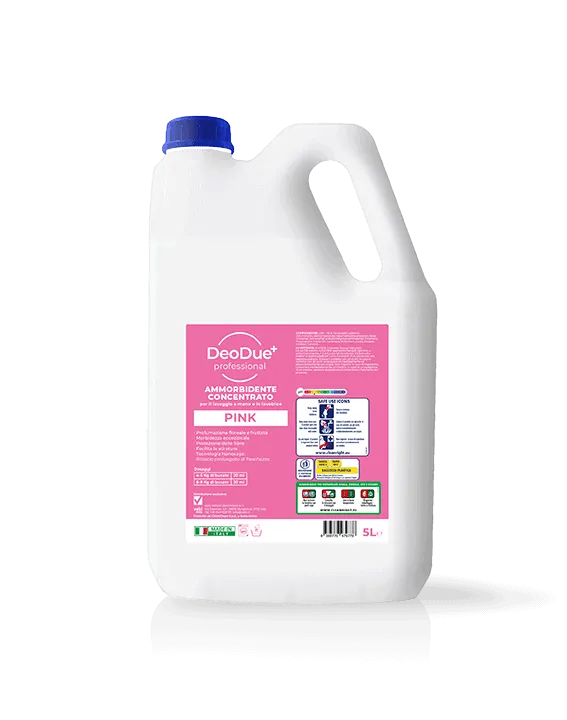 Ammorbidente concentrato profumato Vebi DeoDue+ Professional Ammorbidente Pink tanica 5 litri