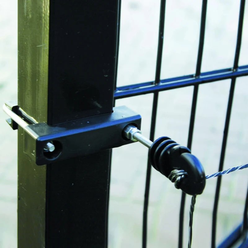 Paalklemmen, kunststof met RVS/INOX beugel en moer, voor 40*40 mm palen