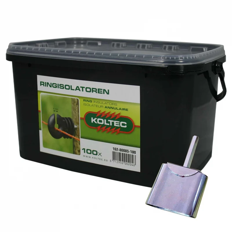 Ringisolatoren, standaard, voor houten palen, emmer