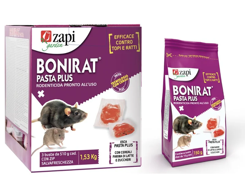 Esca rodenticida in pasta per topi e ratti Zapi Bonirat Pasta Plus 150 g