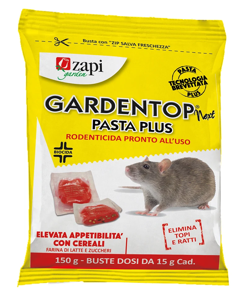 Esca rodenticida in pasta per topi e ratti Zapi Gardentop Next Pasta Plus 150 g