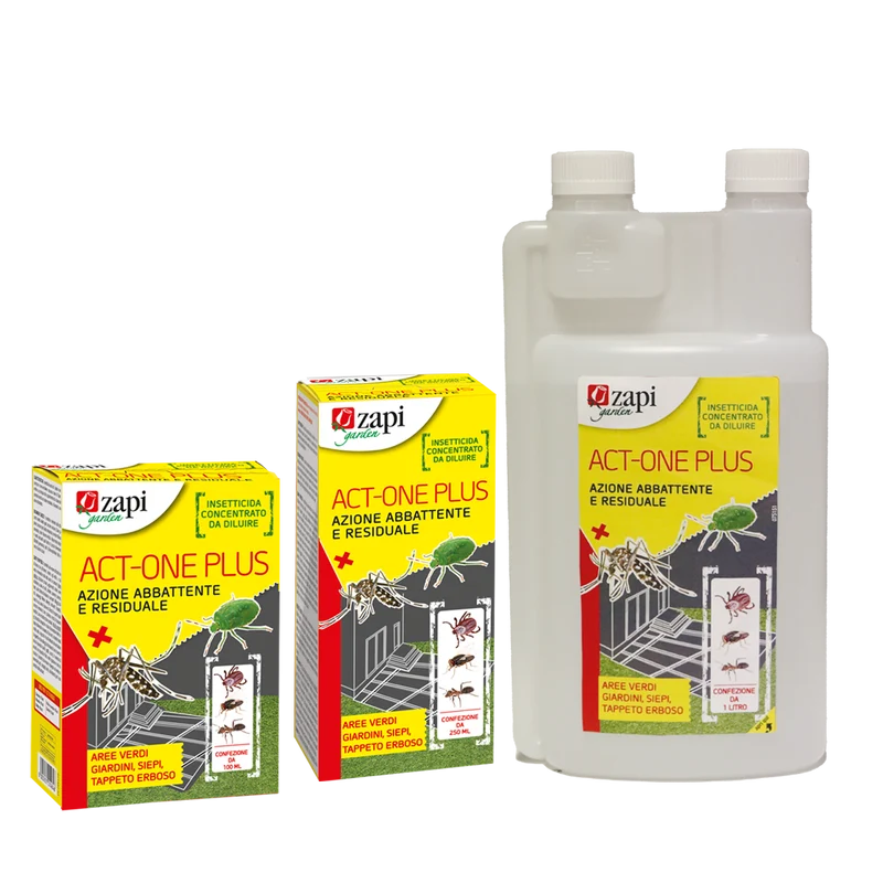 Insetticida acaricida concentrato per zanzare, mosche e insetti striscianti Zapi Act-One Plus 250 ml