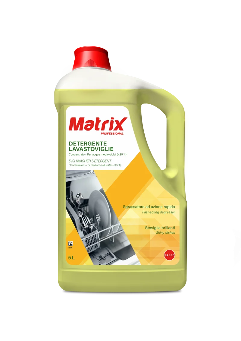 Detergente per lavastoviglie acque medio-dolci Matrix Lavastoviglie Acque Medio-Dolci 5 litri DISPONIBILE IN 7 GIORNI LAVORATIVI