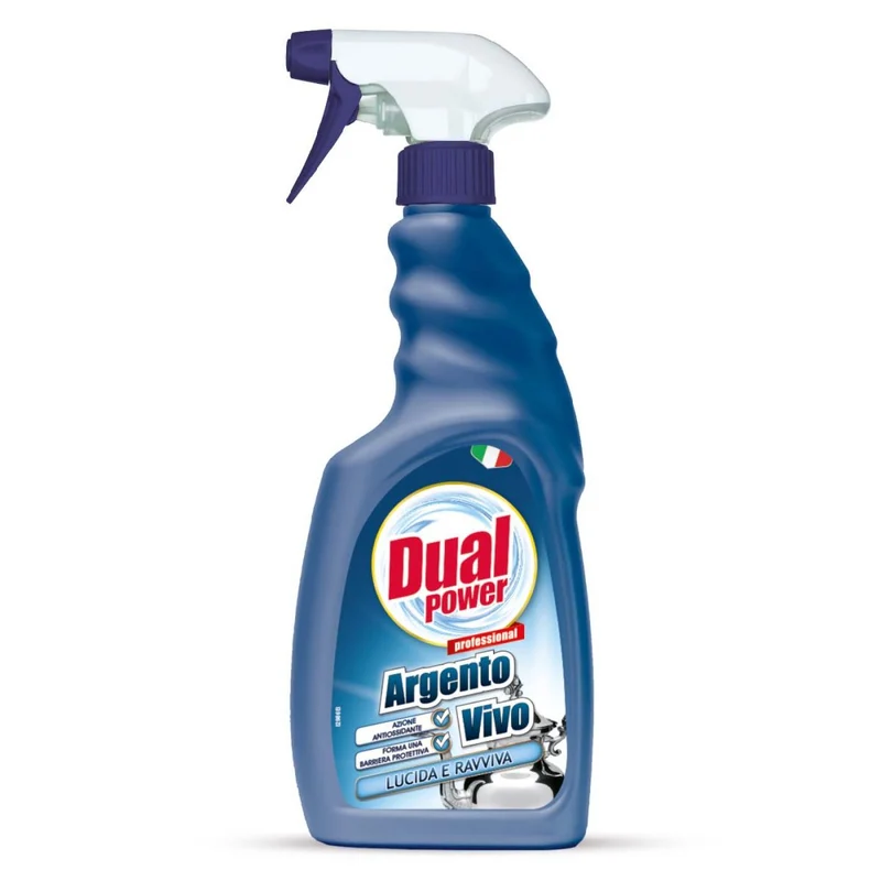 Detergente lucidante per argento Dual Power Argento Vivo 500 ml DISPONIBILE IN 7 GIORNI LAVORATIVI