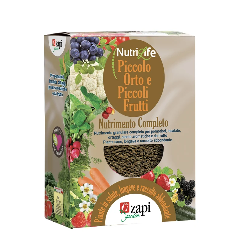 Concime granulare per orto e piccoli frutti Zapi Nutrilife Piccolo Orto 1 kg