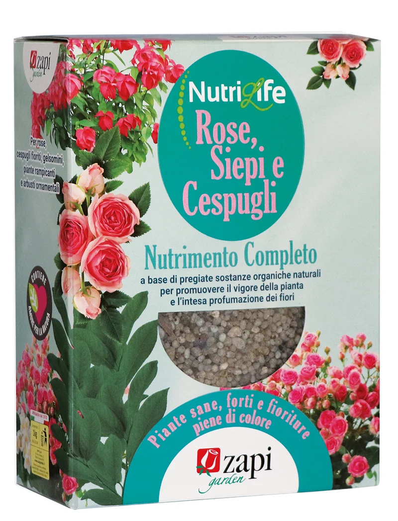 Concime granulare per rose, siepi e cespugli Zapi Nutrilife Rose e Cespugli 1 kg