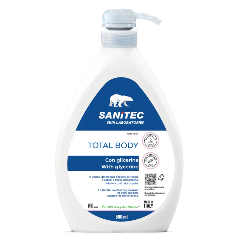 Dermodetergente corpo e capelli Sanitec Total Body 500 ml DISPONIBILE IN 7 GIORNI LAVORATIVI
