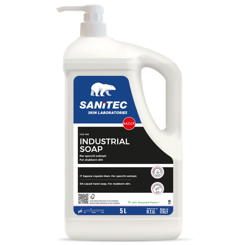 Sapone mani per sporchi ostinati Sanitec Industrial Soap Limone 2x5 litri DISPONIBILE IN 7 GIORNI LAVORATIVI