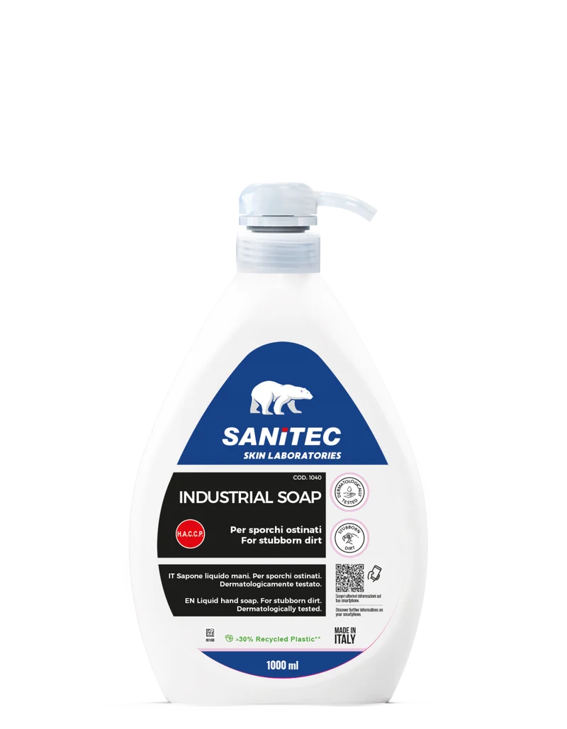 Sapone mani per sporchi ostinati Sanitec Industrial Soap Agrumi 1 litro DISPONIBILE IN 7 GIORNI LAVORATIVI