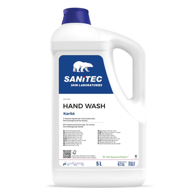 Sapone liquido mani Sanitec Hand Wash Karitè 5 litri DISPONIBILE IN 7 GIORNI LAVORATIVI