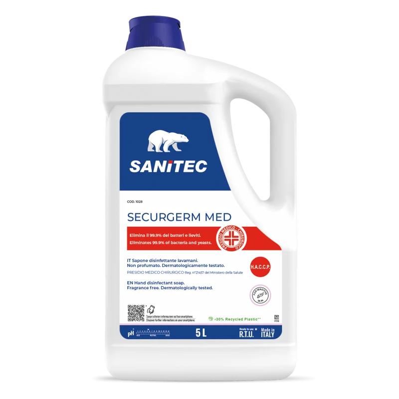 Sapone lavamani disinfettante PMC Sanitec Securgerm Med 2x5 litri DISPONIBILE IN 7 GIORNI LAVORATIVI