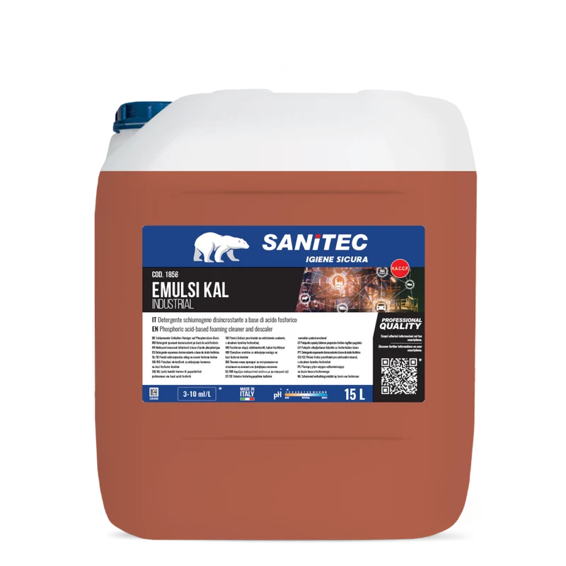 Disincrostante schiumogeno acido Sanitec Emulsi-Kal 15 litri DISPONIBILE IN 7 GIORNI LAVORATIVI