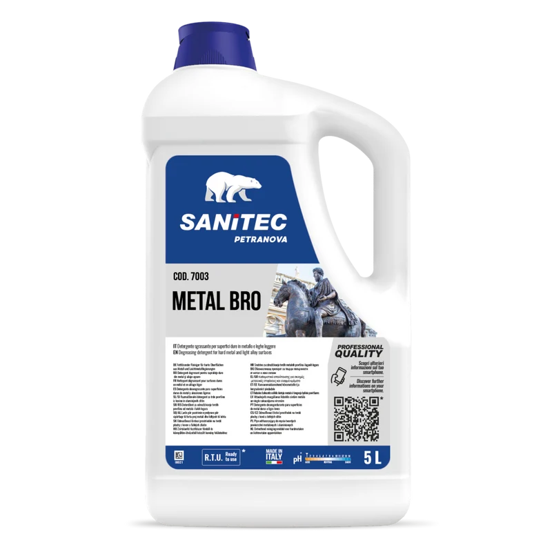 Sgrassatore per metalli e leghe leggere Sanitec Metal Bro 2x5 litri DISPONIBILE IN 7 GIORNI LAVORATIVI