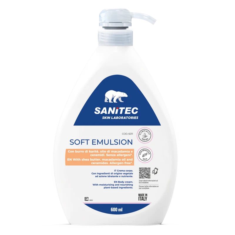Crema corpo idratante Sanitec Soft Emulsion 6x600 ml DISPONIBILE IN 7 GIORNI LAVORATIVI