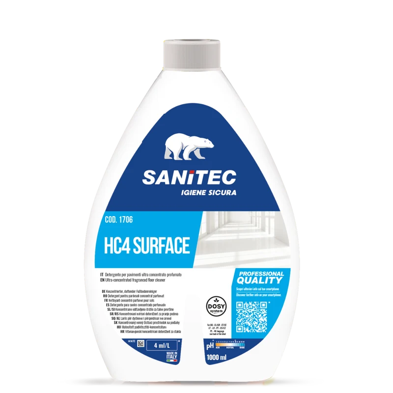 Detergente ultraconcentrato per pavimenti Sanitec HC4 Surface 6x1 litro DISPONIBILE IN 7 GIORNI LAVORATIVI
