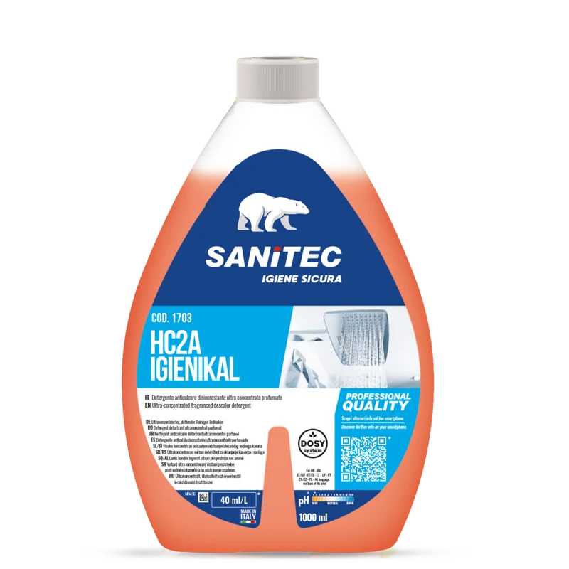 Disincrostante ultraconcentrato per bagni Sanitec HC2A Igienikal 1 litro DISPONIBILE IN 7 GIORNI LAVORATIVI