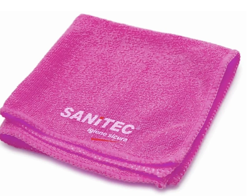 Panno in microfibra per pulizia professionale Sanitec Panno Microfibra Rosso 20x5 pezzi DISPONIBILE IN 7 GIORNI LAVORATIVI