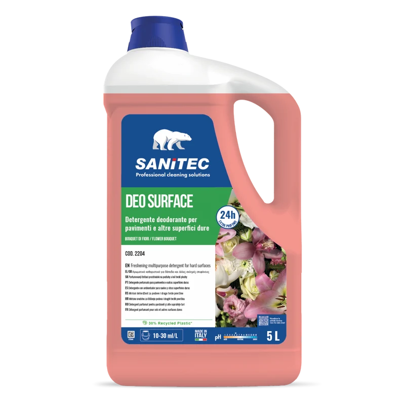 Detergente profumatore per pavimenti Sanitec Deo Surface Bouquet di Fiori 2x5 litri DISPONIBILE IN 7 GIORNI LAVORATIVI