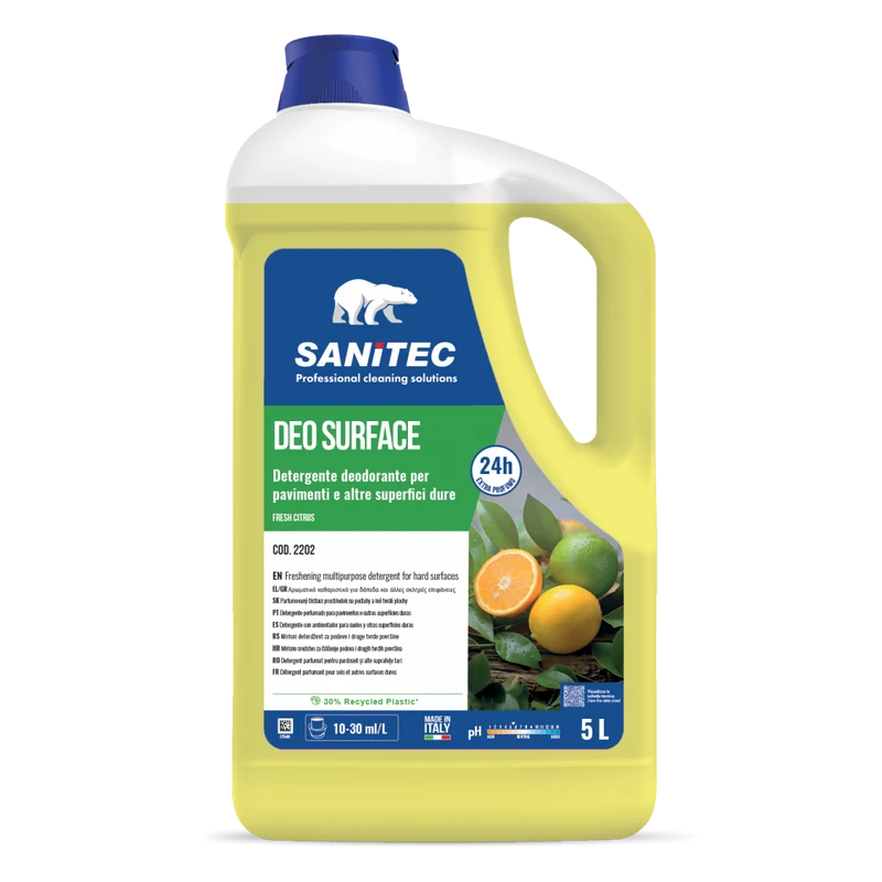 Detergente profumatore per pavimenti Sanitec Deo Surface Fresh Citrus 5 litri DISPONIBILE IN 7 GIORNI LAVORATIVI