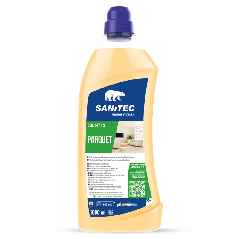 Detergente neutro per parquet Sanitec Parquet 6x1 litro DISPONIBILE IN 7 GIORNI LAVORATIVI