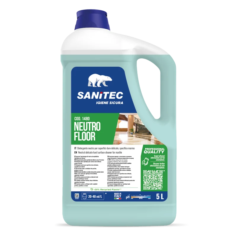 Detergente neutro per pavimenti delicati Sanitec Neutro Floor 5 litri DISPONIBILE IN 7 GIORNI LAVORATIVI
