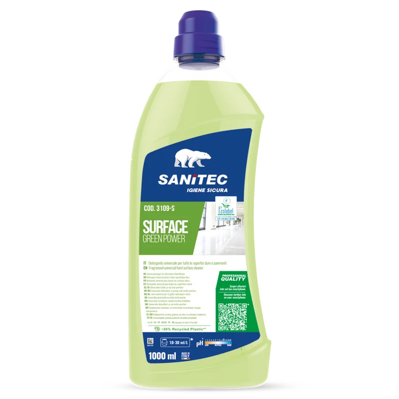 Detergente Ecolabel per pavimenti Sanitec Surface Green Power 6x1 litro DISPONIBILE IN 7 GIORNI LAVORATIVI