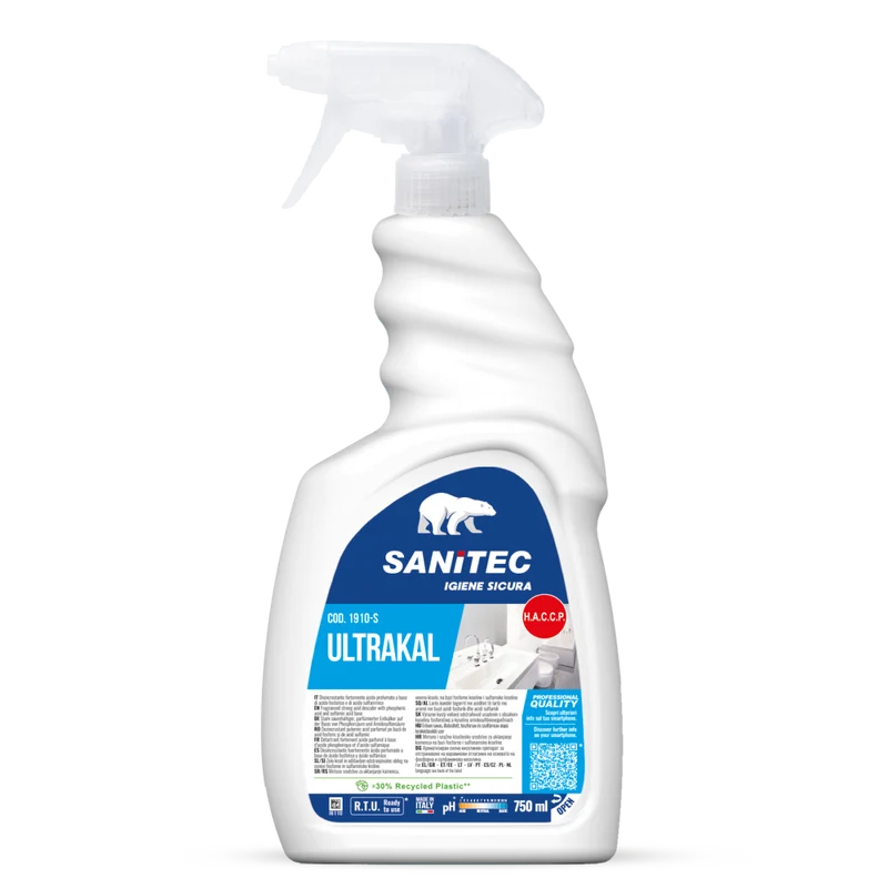 Disincrostante forte per bagni Sanitec Ultrakal 6x750 ml DISPONIBILE IN 7 GIORNI LAVORATIVI