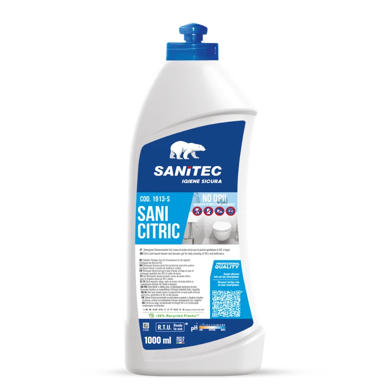 Disincrostante in gel per WC e bagni Sanitec Sani Citric 1 litro DISPONIBILE IN 7 GIORNI LAVORATIVI