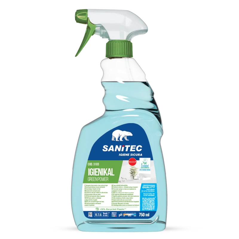 Disincrostante Ecolabel per bagni Sanitec Igienikal Green Power 6x750 ml DISPONIBILE IN 7 GIORNI LAVORATIVI