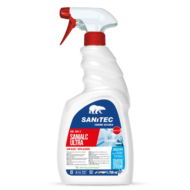 Detergente alcolico per superfici dure Sanitec Sanialc Ultra 750 ml DISPONIBILE IN 7 GIORNI LAVORATIVI